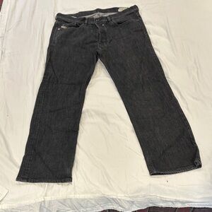 Diesel Men's Black Relaxed Jeans